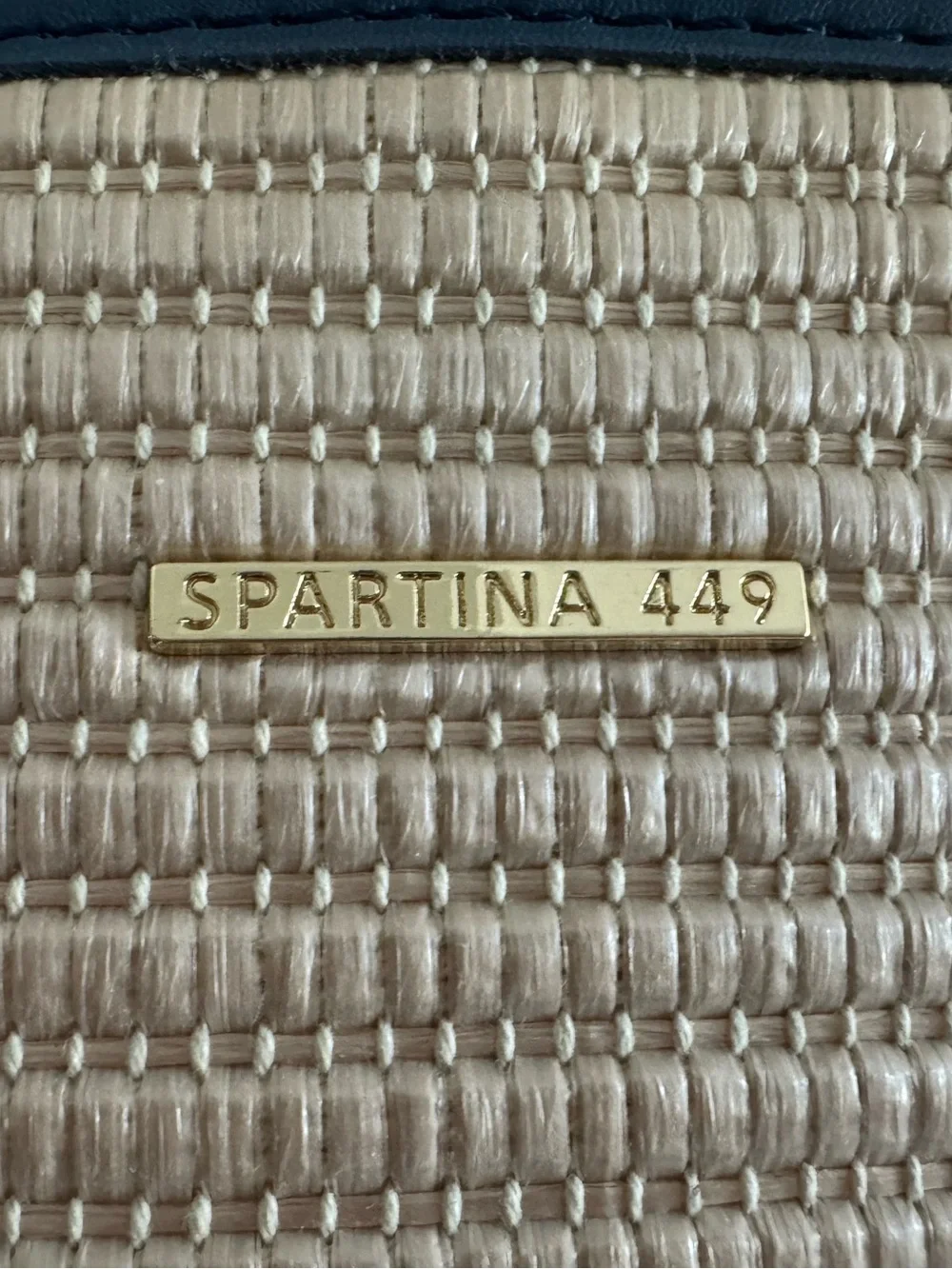 Spartina 449 *rare* perfect new condition - Blue Crab straw & linen beach tote